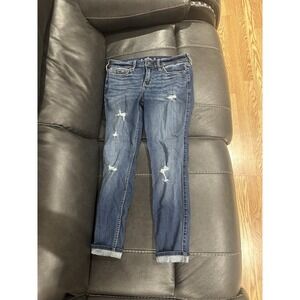 Hollister Low-rise crop super skinny jeans size 5r w27 l26 ripped classic stretc